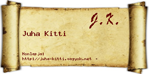 Juha Kitti névjegykártya