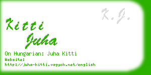 kitti juha business card